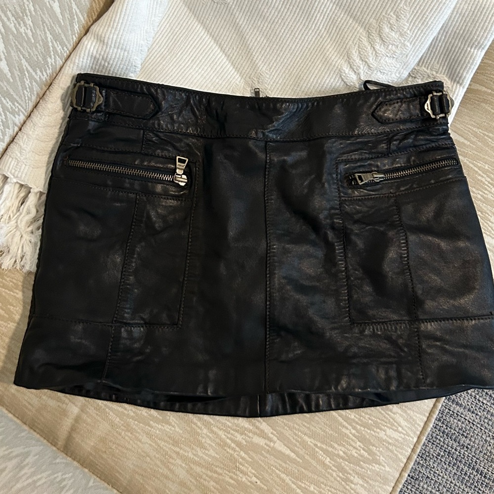 Vintage Guess Leather Skirt